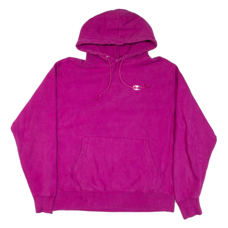 CHAMPION REVERSE WEAVE Womens Pink Hoodie L