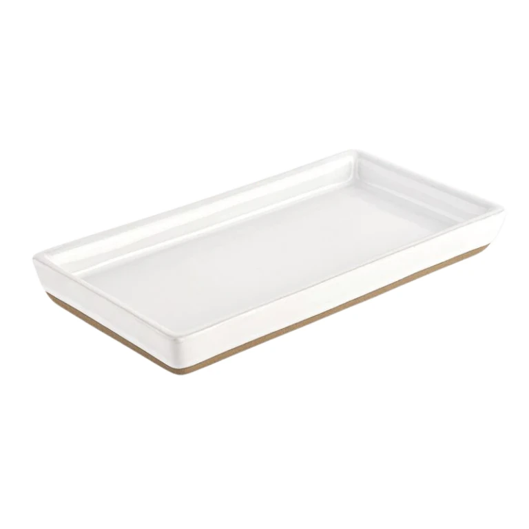 White Stoneware Tray
