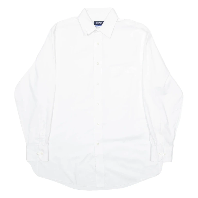 CHAPS Mens Formal Shirt White Long Sleeve L