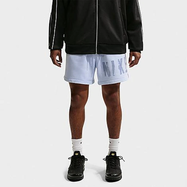 Nike Men's Sportswear Club Wordmark Fleece Shorts in Hydrogen Blue Size: XS