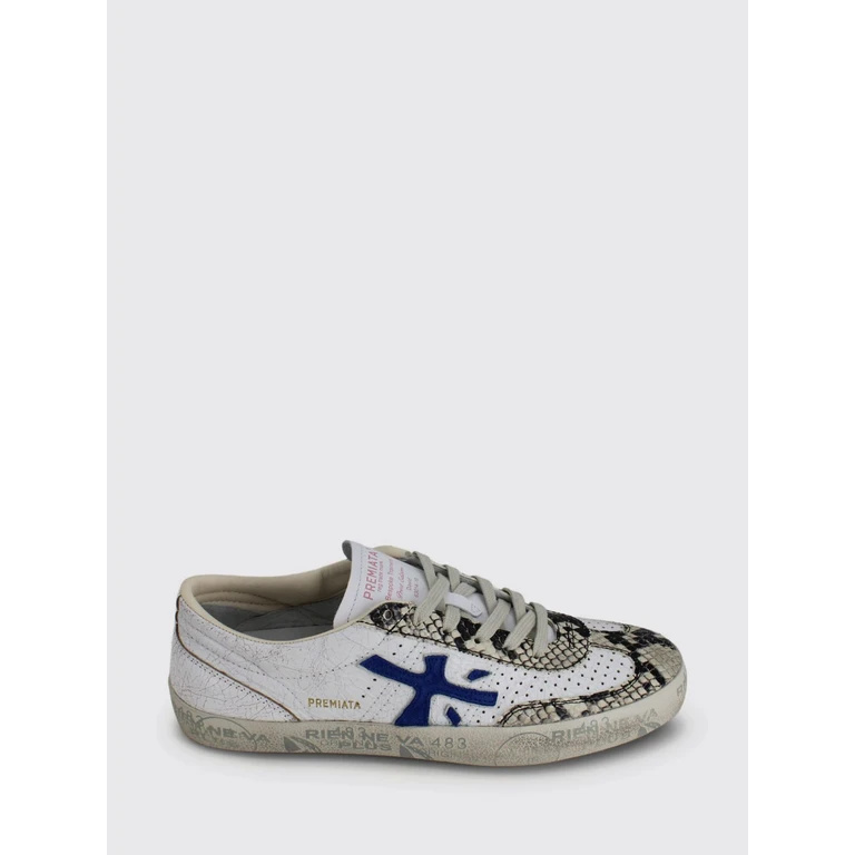 David Leather Trainers with Python-Effect and Crackled Inserts (DAVIDD8104)