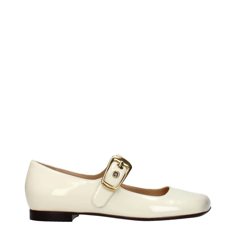 Chloé Beige Leather Ballet Flats - Women