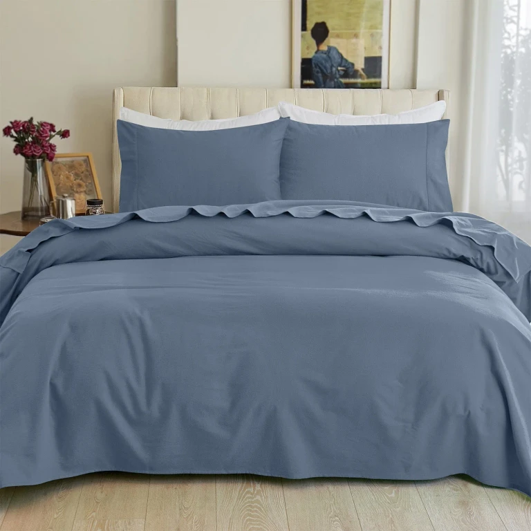 4-Piece Cotton Flannel Sheet Set - 100% Turkish Cotton