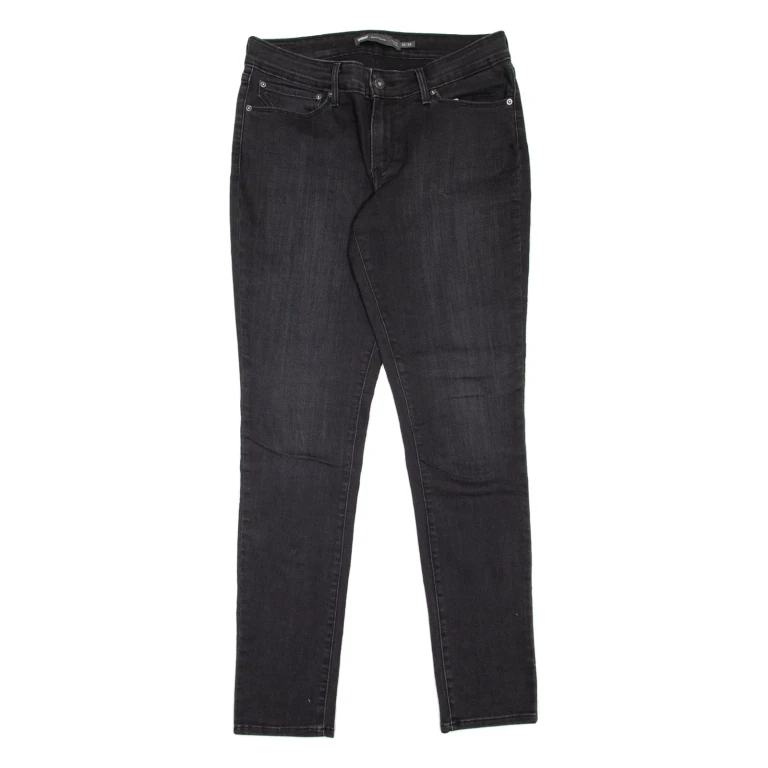 LEVI'S Mid Rise Womens Jeans Black Slim Skinny W30 L32
