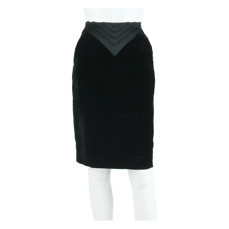 Womens Pencil Skirt Black Knee Length S