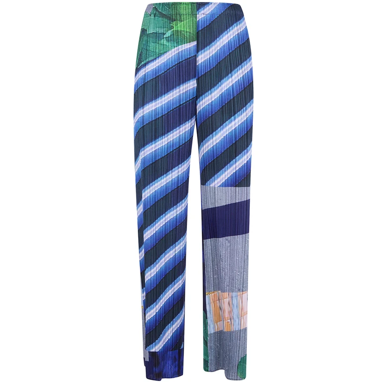 PLEATS PLEASE Pantaloni Con Pieghe "City Collage"