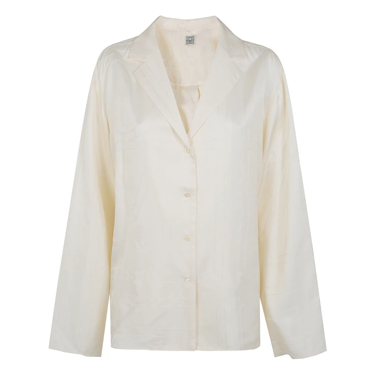 TOTEME "Monogram" Silk Pijama Top