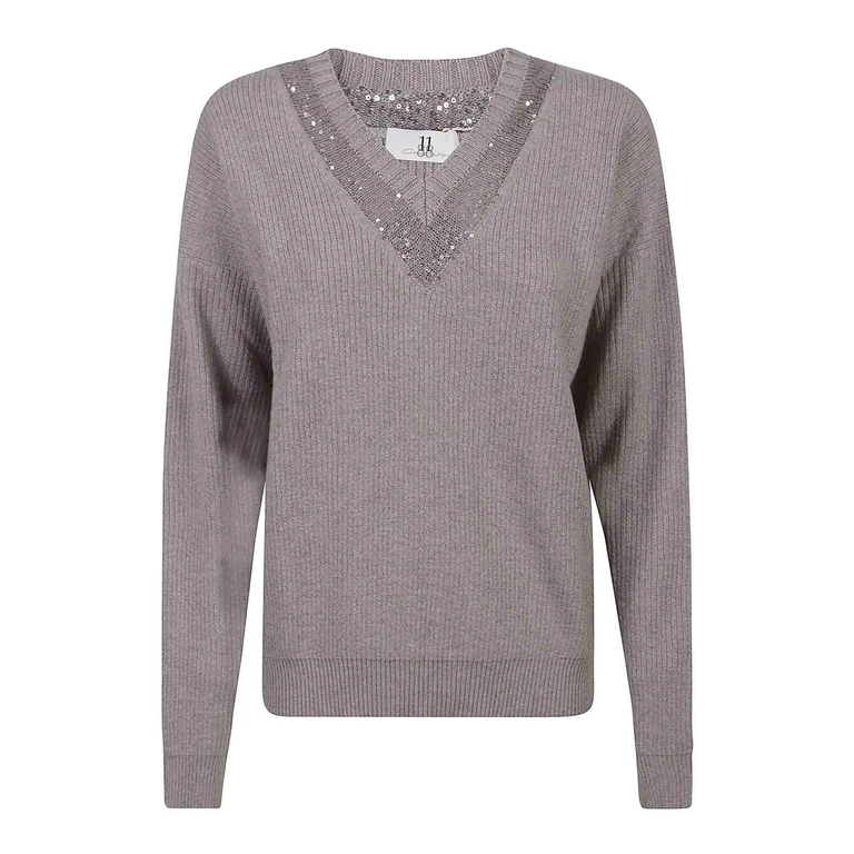 Eleven88 Pull À Col V - Gris (MEGANTORTORA)