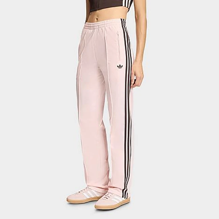 adidas Women's Originals Firebird Classic Track Pants in Sandy Pink/Aurora Coffee Size: XXS