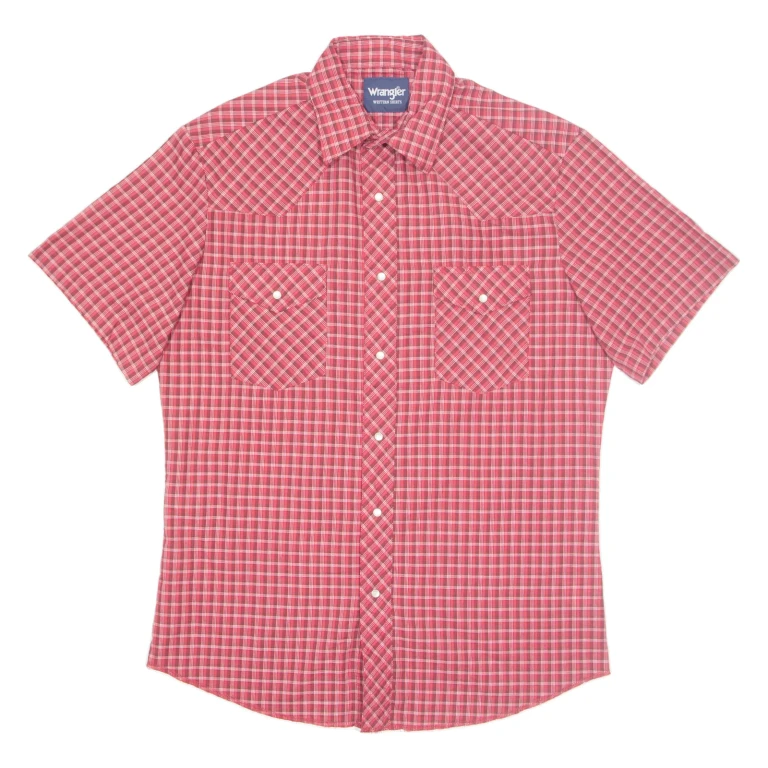 WRANGLER Mens Shirt Red Check M