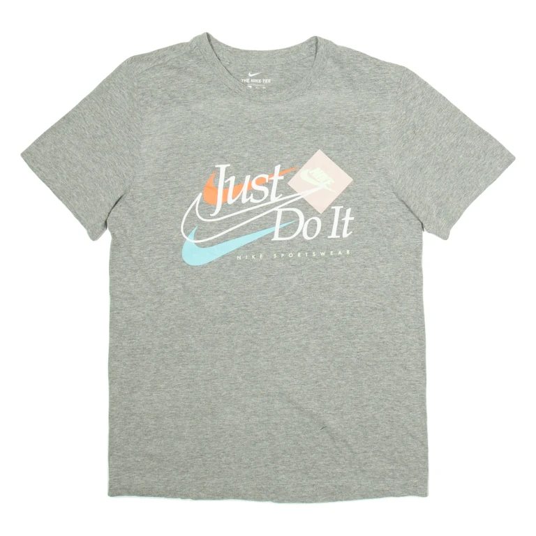 NIKE Womens T-Shirt Grey S