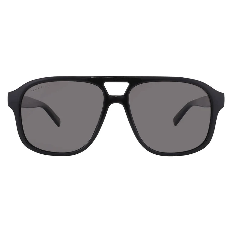 Gucci Polarized Grey Pilot Mens Sunglasses GG1856S 005 57