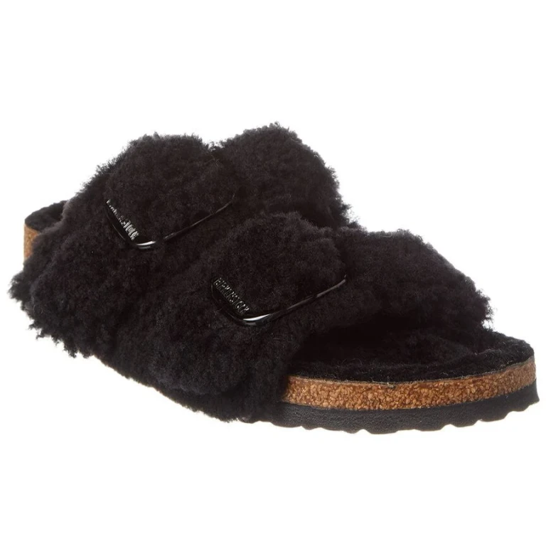 Arizona Big Buckle Rivet Logo Teddy Fur Black