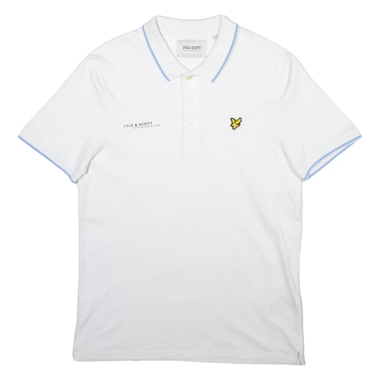 LYLE & SCOTT Mens Polo Shirt White L