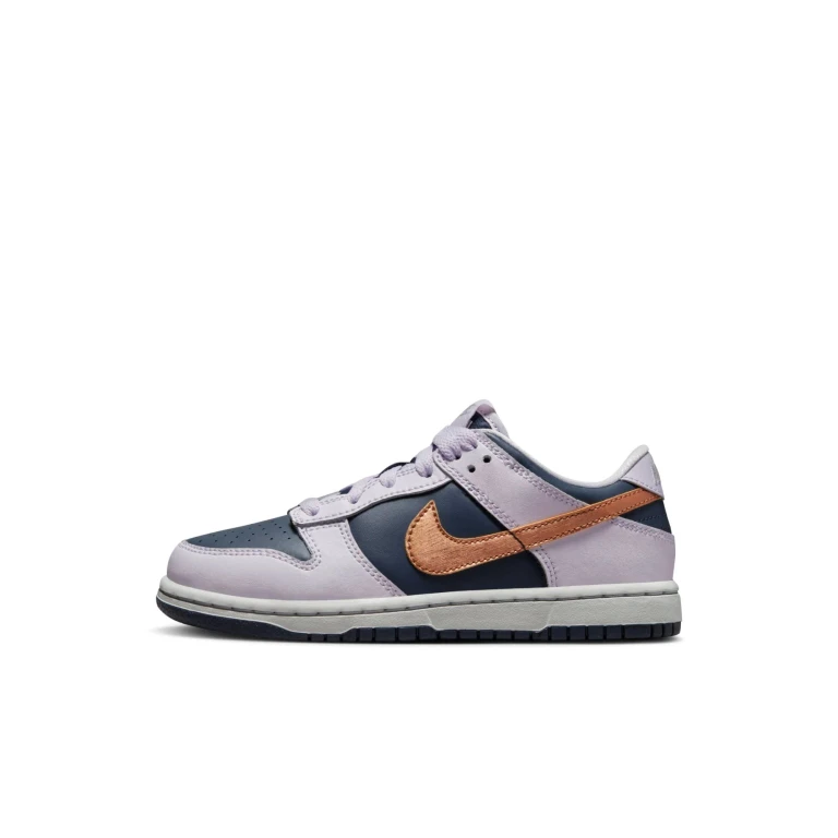 Preschool Dunk Low Se 'Copper Swoosh Ps' Sneakers