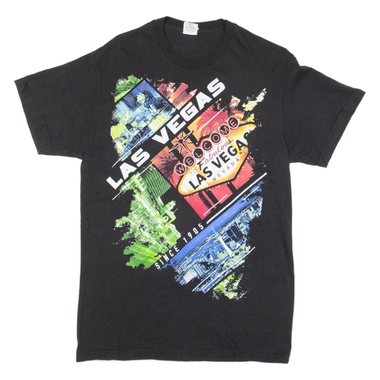 DELTA Las Vegas Nevada Mens T-Shirt Black USA M