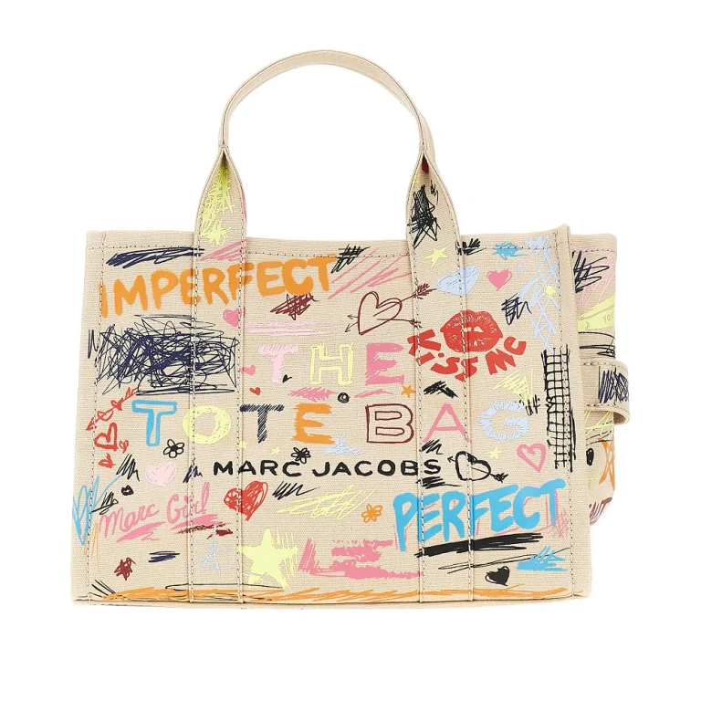 MARC JACOBS The Punk Scribble medium canvas tote bag Woman One Size