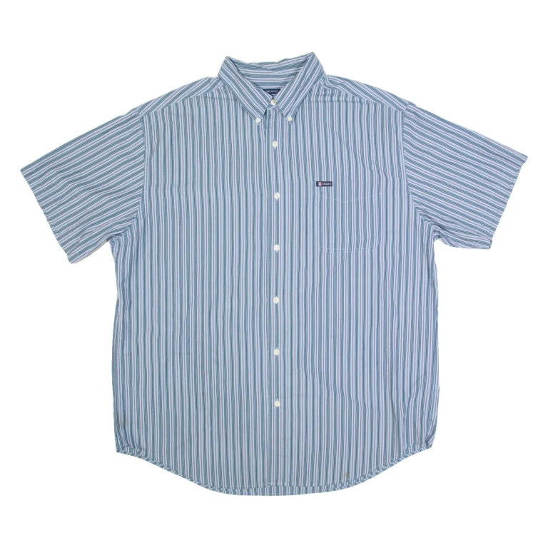 CHAPS Mens Shirt Blue Striped XL