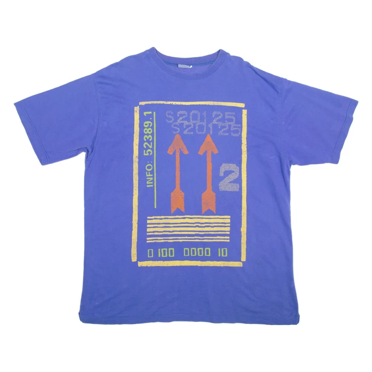 GARY Mens T-Shirt Blue L