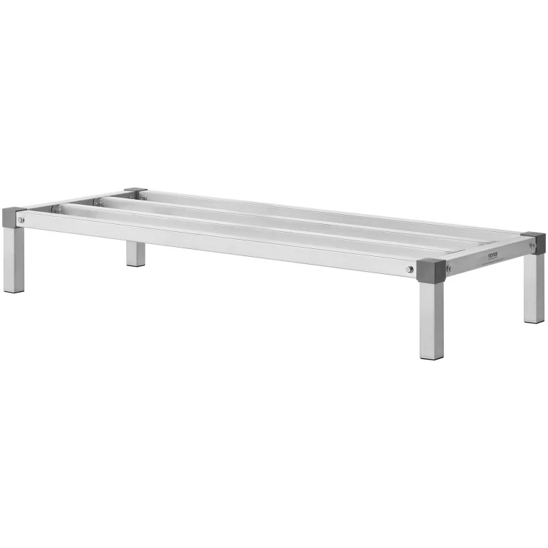 Newly Upgraded!Aluminum Dunnage Rack Stationary Dunnage Rack 48' x 20' x 8' Storage Rack - Silver 2
