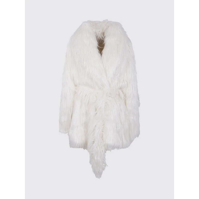 Fur Coat Woman color Cream (ESWW251051CRCR)