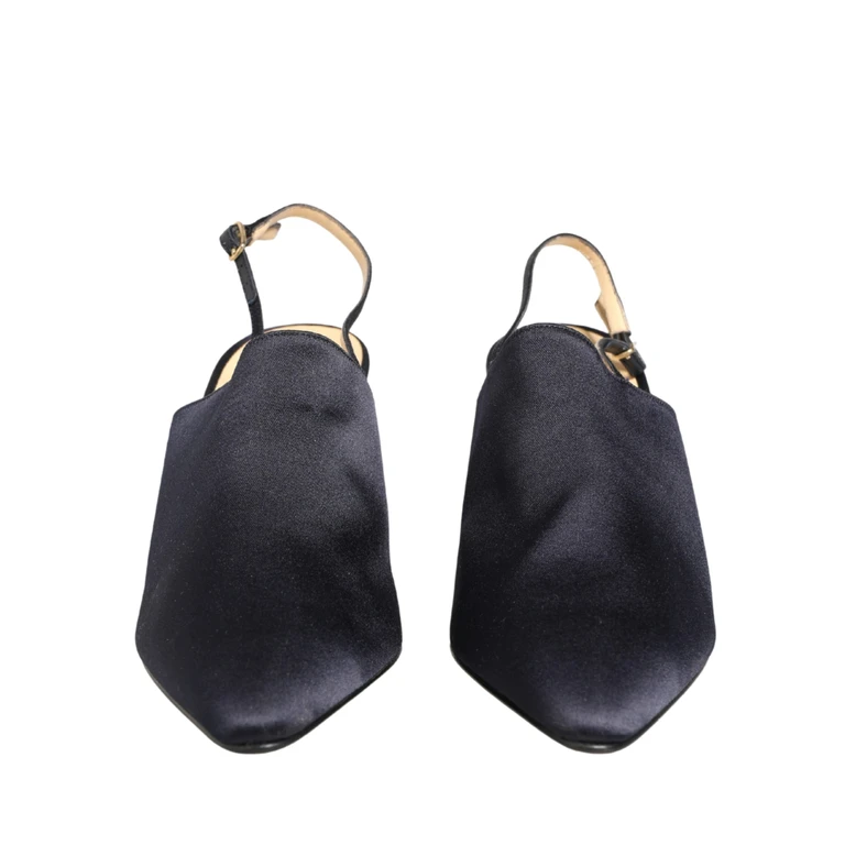 Dolce & Gabbana Black Suede Heels Slingbacks Shoes - Women