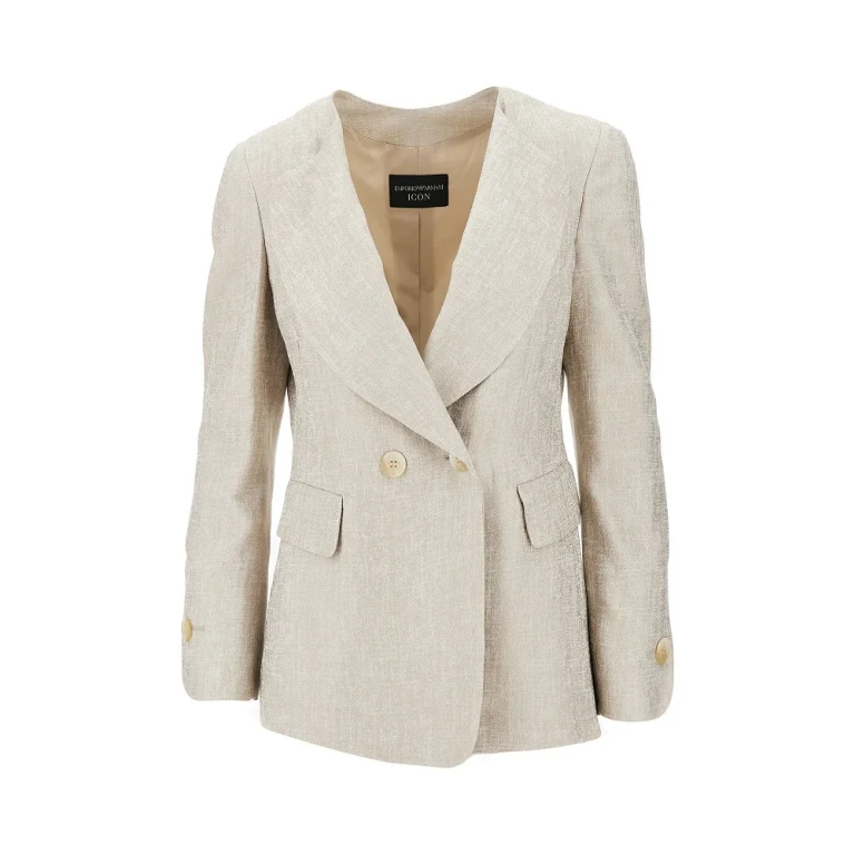 ICON laminated viscose double-breasted jacket Woman 42