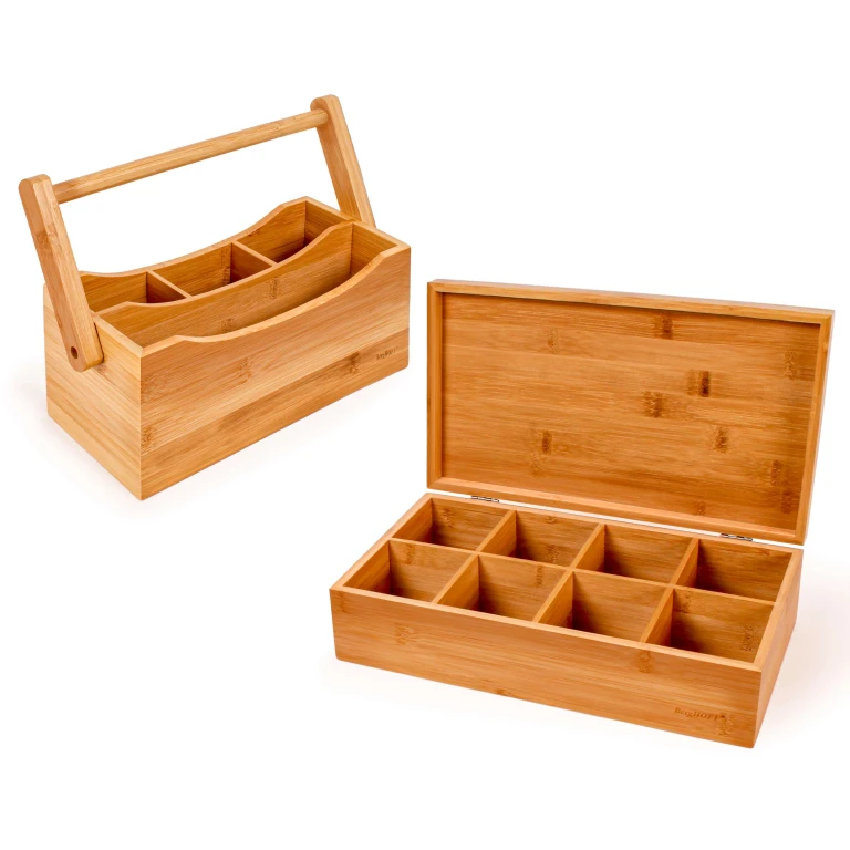 Bamboo 2pc Tea Box Set
