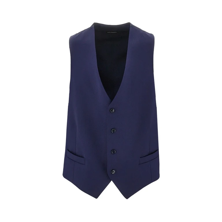 LUIGI BIANCHI Virgin wool tailored vest Man 48