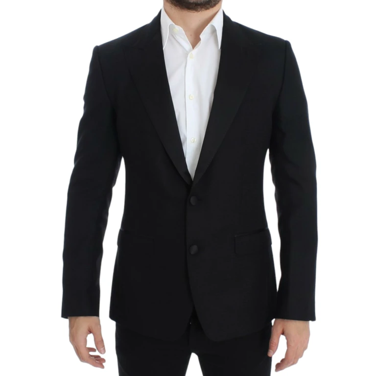 Dolce & Gabbana Black Wool Silk Sicilia Blazer Clothing - Men