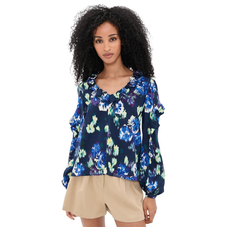 Ulla Johnson Marguerite Silk Blouse Evening Bloom 8