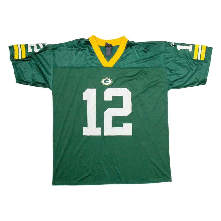 NFL Green Bay Packers Mens Football Shirt Jersey Green USA V-Neck Nylon 2XL