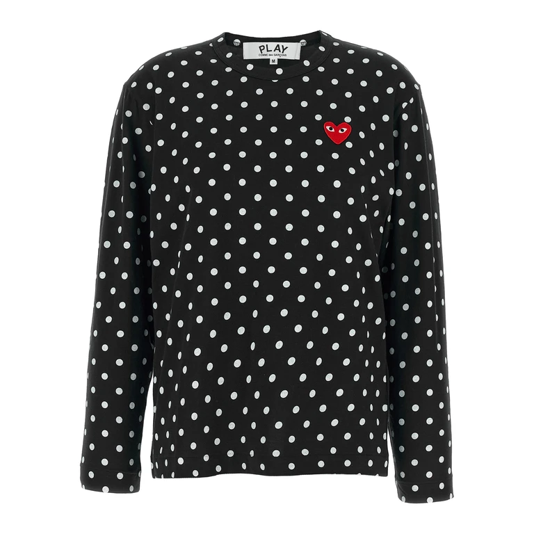 Comme Des GarçOns Play Black Cotton Long Sleeve T-Shirt - Women