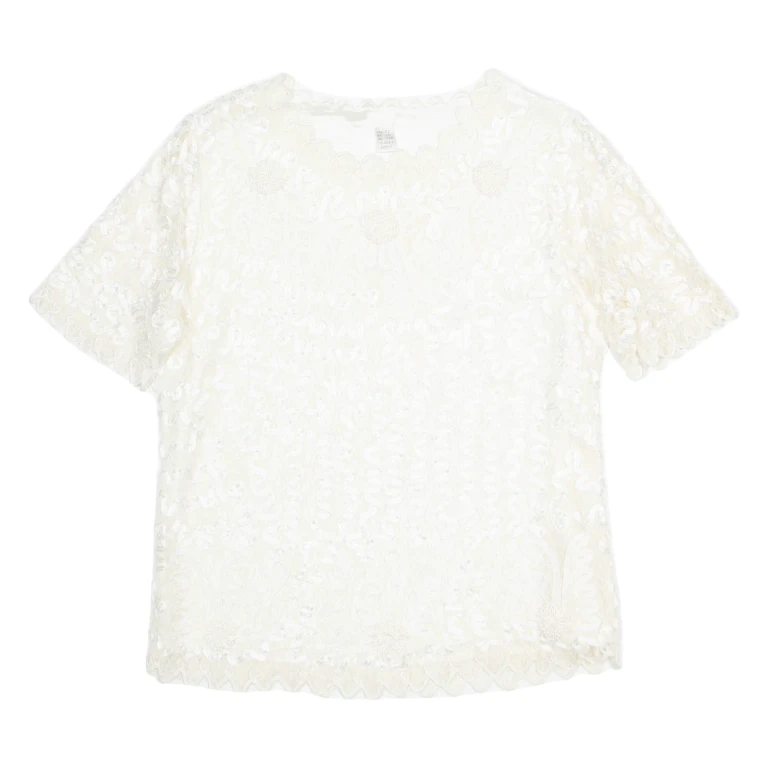 Womens Top Beige Floral M