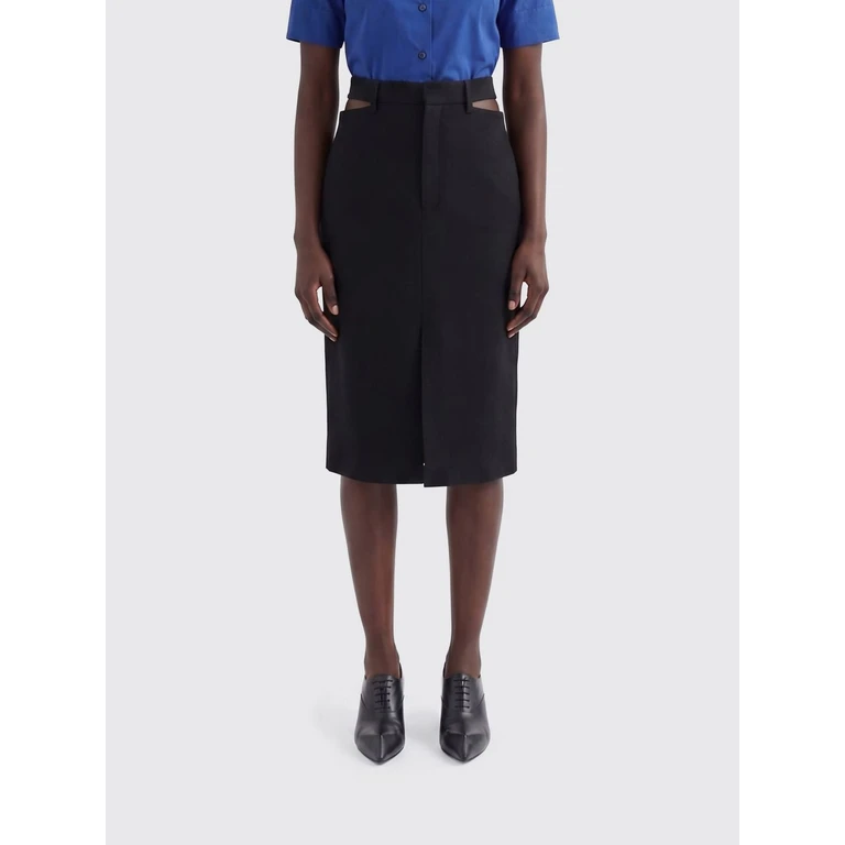Cut-Out Wool and Mohair Blend Midi Pencil Skirt (J03MA0287J40330001)