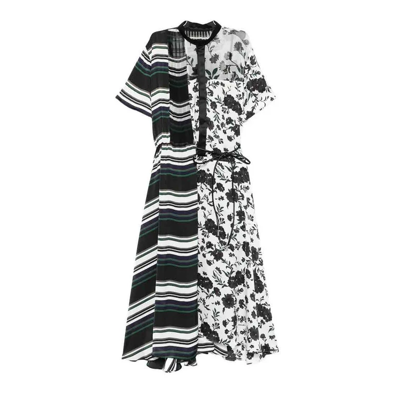 Sacai Robe Au Genou - Multicolore (2608524WHITE)