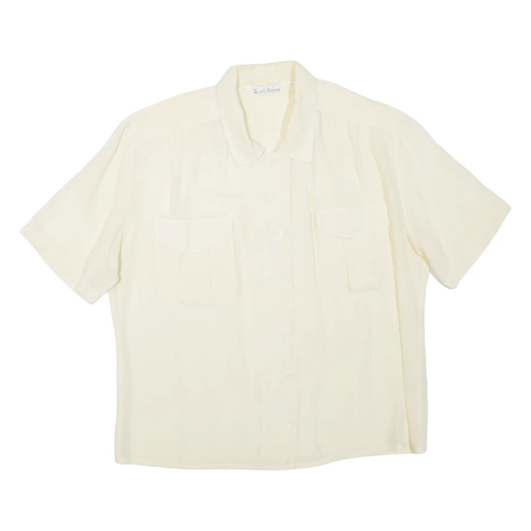 LAST SCENE Womens Shirt Beige Collared L