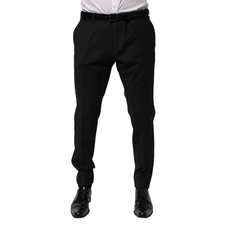 Dolce & Gabbana Black Wool Formal Dress Men Trouser Pants 02+pl+se+wv - Men