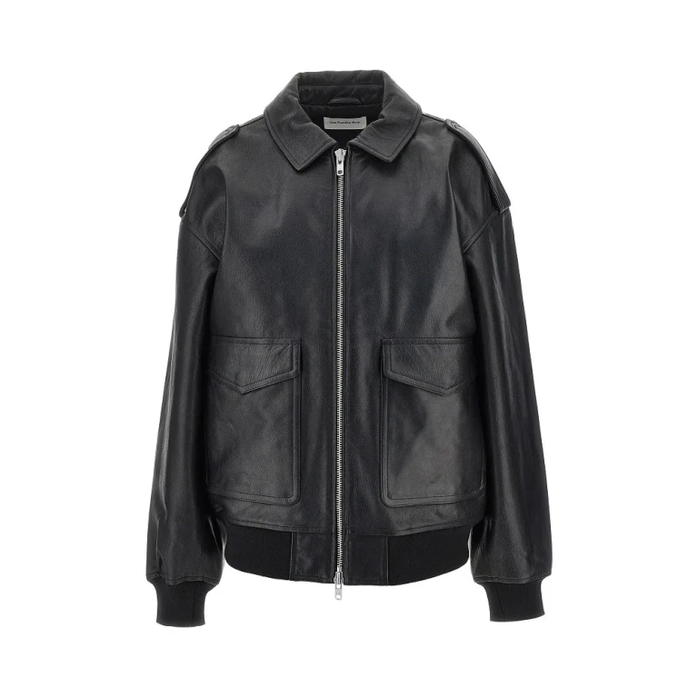 THE FRANKIE SHOP 'Viper' leather bomber jacket Woman M