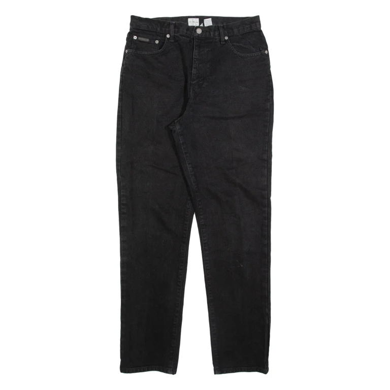 CALVIN KLEIN JEANS Womens Jeans Black Slim Straight W30 L31