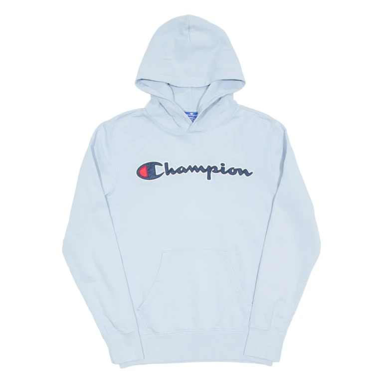 CHAMPION Womens Blue Hoodie M