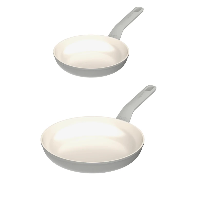 Leo Balance 2pc Nonstick Aluminum Fry Pan Set, Moonmist