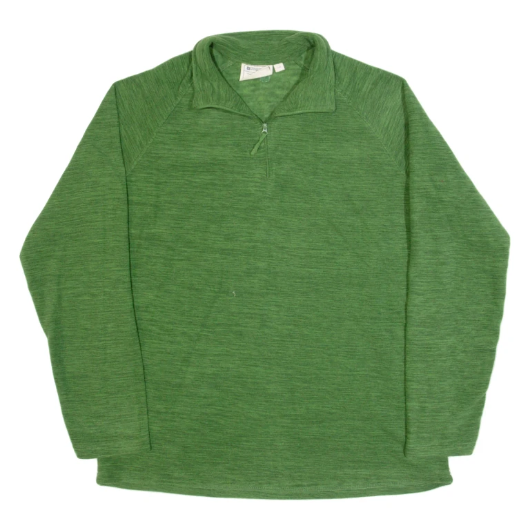 MOUNTAIN WAREHOUSE Mens Fleece Green 1/4 Zip L