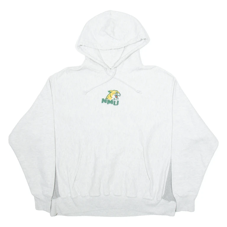 CHAMPION Northern Michigain University Mens Grey Hoodie USA 2XL