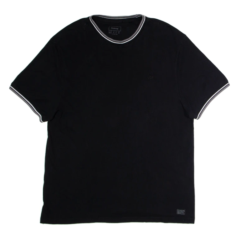 FIRETRAP Mens T-Shirt Black Crew Neck XL