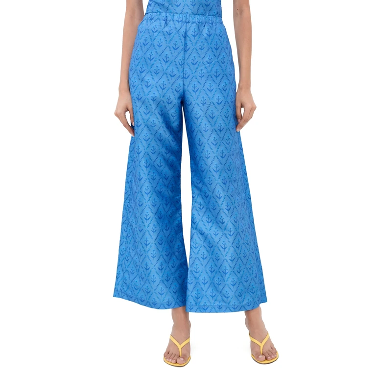 La Maregold Nicole Pants Lattice Floral Khaki XS