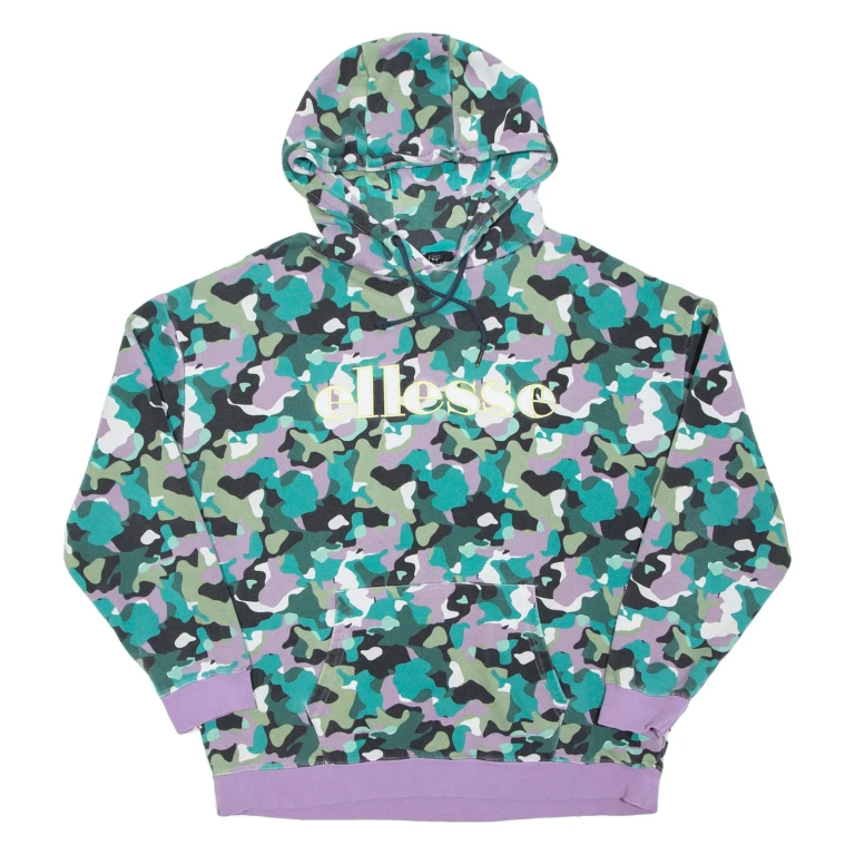 ELLESSE Camouflage Womens Green Hoodie XL