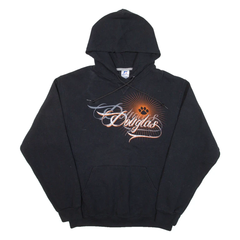 RUSSELL ATHLETIC Douglas Mens Black Hoodie USA M