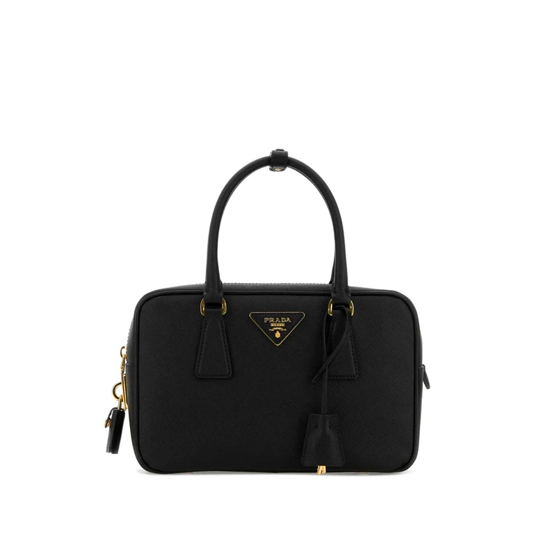 Prada Black Leather Handbag Nero Borse A Mano - Women
