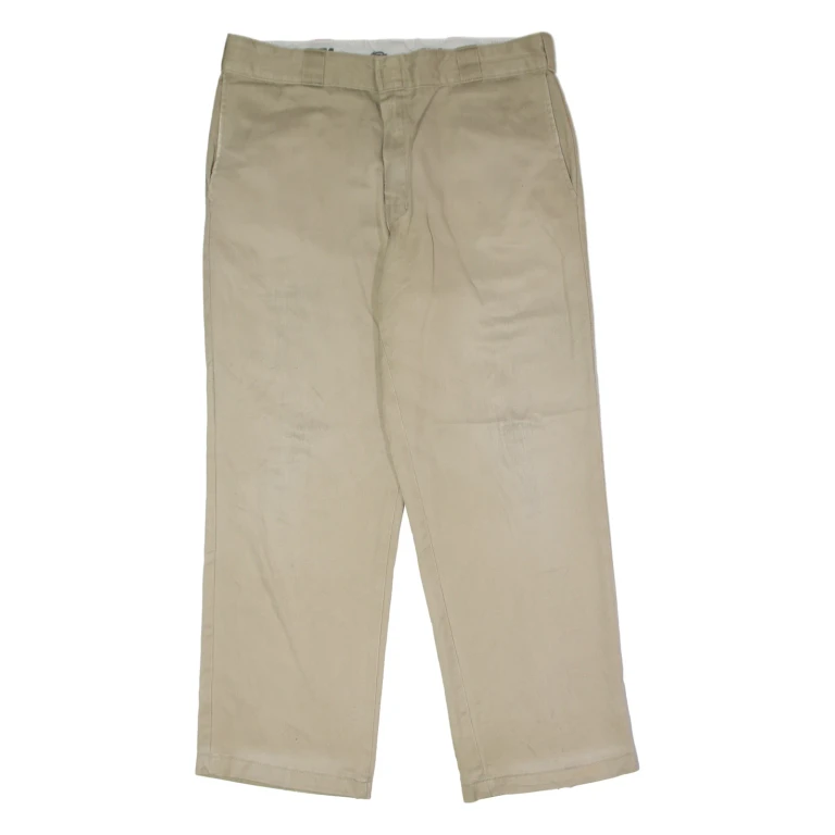 DICKIES 874 Workwear Mens Twill Trousers Beige Regular Straight W34 L30